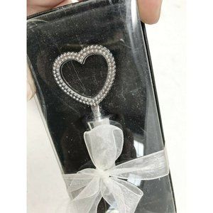 Silver Metal Heart Wine Bottle Stopper w/ Gift Box Wedding